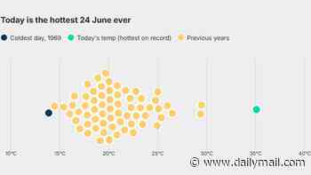 Has Britain's 35C heatwave caused record-breaking temperatures in YOUR area? Find out with our search tool