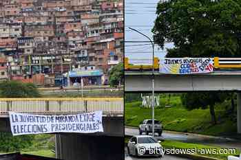 Jóvenes piden elecciones presidenciales: desplegaron pancartas en más de 15 estados del país
