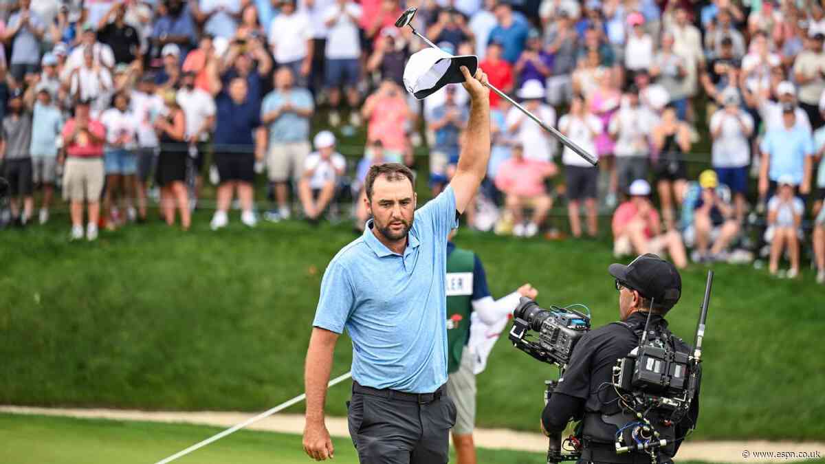 Scheffler set for 'battle' at rain-softened Travelers