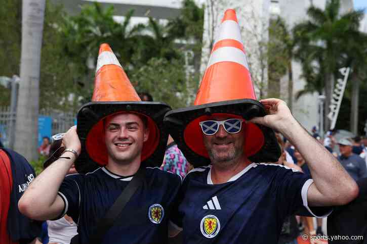 The story behind Tartan Army’s traffic cone tradition as Scotland fans take over Miami for Brazil clash