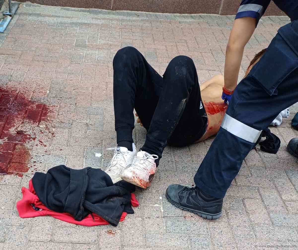 Citizen rushes to aid stabbing victim in downtown Sudbury