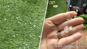 Video shows hail falling in Miami Gardens amid sudden severe thunderstorm warning