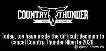 Country Thunder cancels Calgary concert, blames noise bylaw and construction