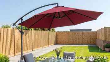 Large patio parasol that lets you work outdoors gets reduced from £232 to £68