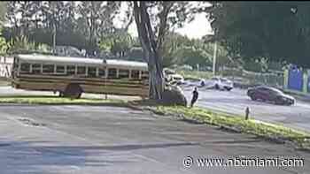 Video shows child on scooter crashing into M-DCPS bus in NW Miami-Dade