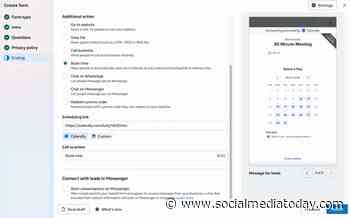 Meta launches integrated booking for lead ads