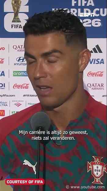 Cristiano Ronaldo negeert kritiek: "Ik ben het gewend en ik blijf op koers" 📈