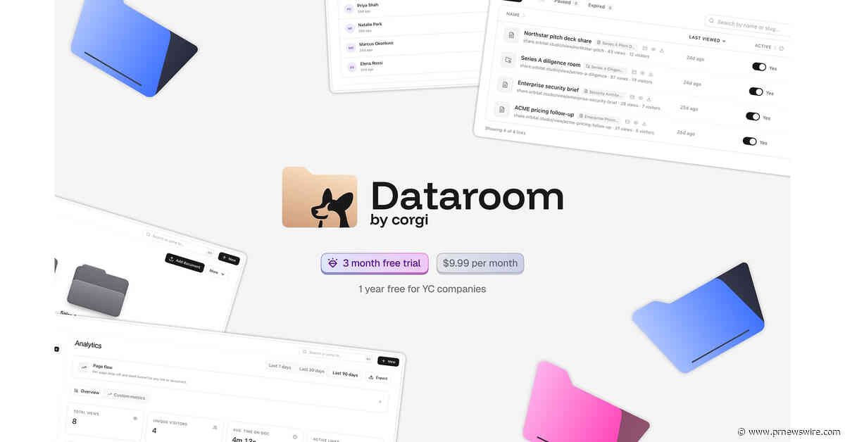 Corgi Launches Dataroom, an All-in-One Platform for Document Sharing and Analytics