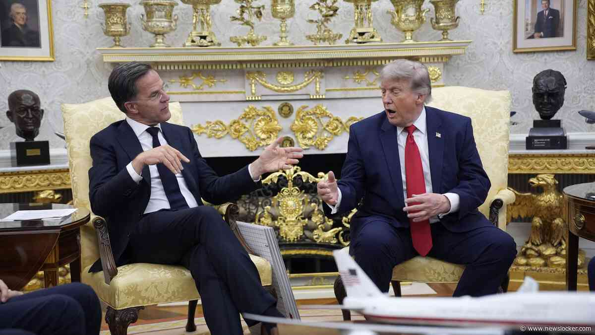 Mark Rutte geeft presentatie in Oval Office: ’Dit is je bewijs!’