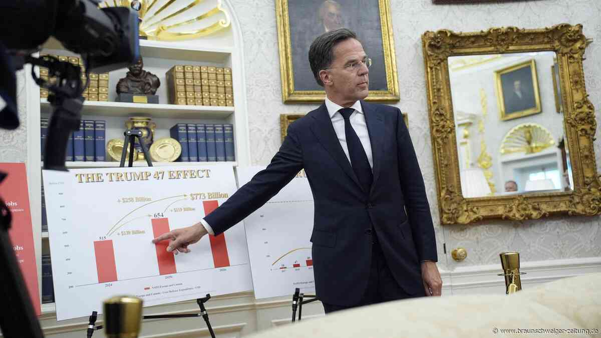 Mit Schautafeln gegen Trumps Groll: Wie Rutte Europas Nato-Beitrag „verkauft“