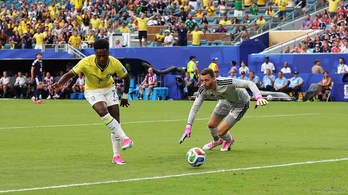 Scotland vs Brazil - World Cup C LIVE: Shaky Scots are CRUMBLING in Miami as Vinicius Jr punishes sloppy errors - with World Cup dream in jeopardy if Tartan Army ship more goals