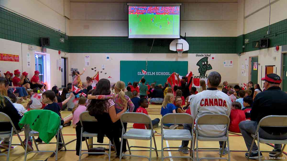 Some of Winnipeg's youngest soccer fans cheer on Team Canada