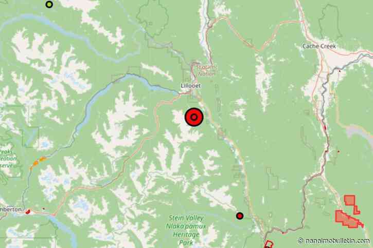 Wildfire south of Lillooet sized at 50 hectares on Wednesday