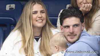 Rice, Rice... baby! Three Lions star Declan Rice seen in stands with girlfriend and mystery tot