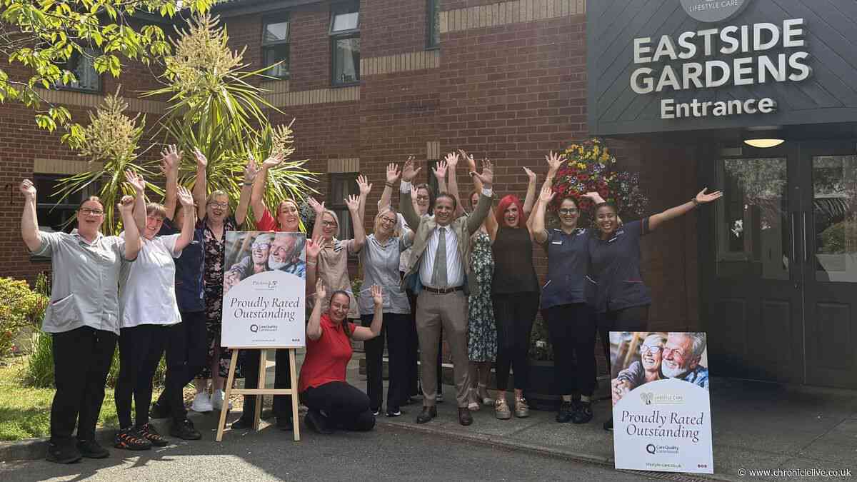 Staff at Wallsend care home 'delighted' at outstanding rating after first inspection