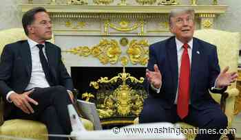 NATO's Trump whisperer meets the president in an effort to appease him before next month's summit