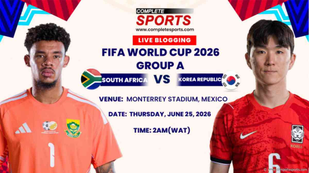South Africa Vs South Korea Live Blogging – FIFA World Cup 2026 (Matchday 3; Group A)
