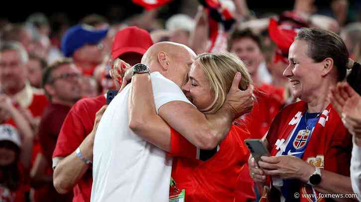 Norway coach's touching moment with wife after World Cup win naturally opens door for his hot daughter