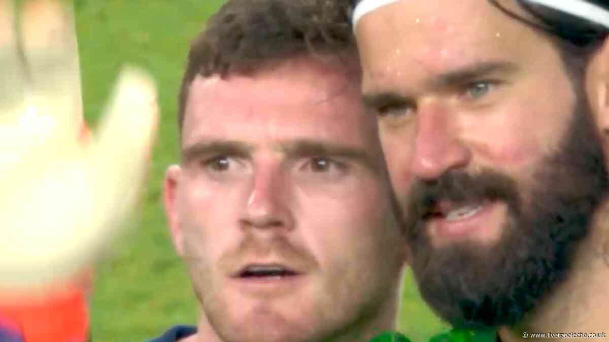 Andy Robertson and Alisson moment spotted right after Brazil beat Scotland at World Cup