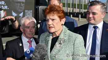 Pauline Hanson clashes with ABC reporter over her monoculture vision - as 'Fire the Liar' trucks circle Parliament House