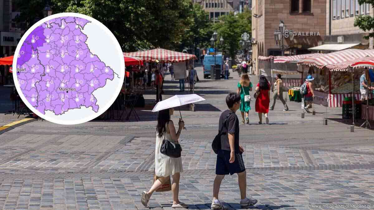 40 Grad im Freistaat: DWD-Warnung für ganz Bayern – eine Region besonders betroffen
