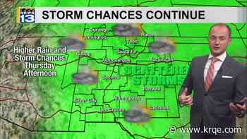 Thursday storms bring better chance for rain across New Mexico
