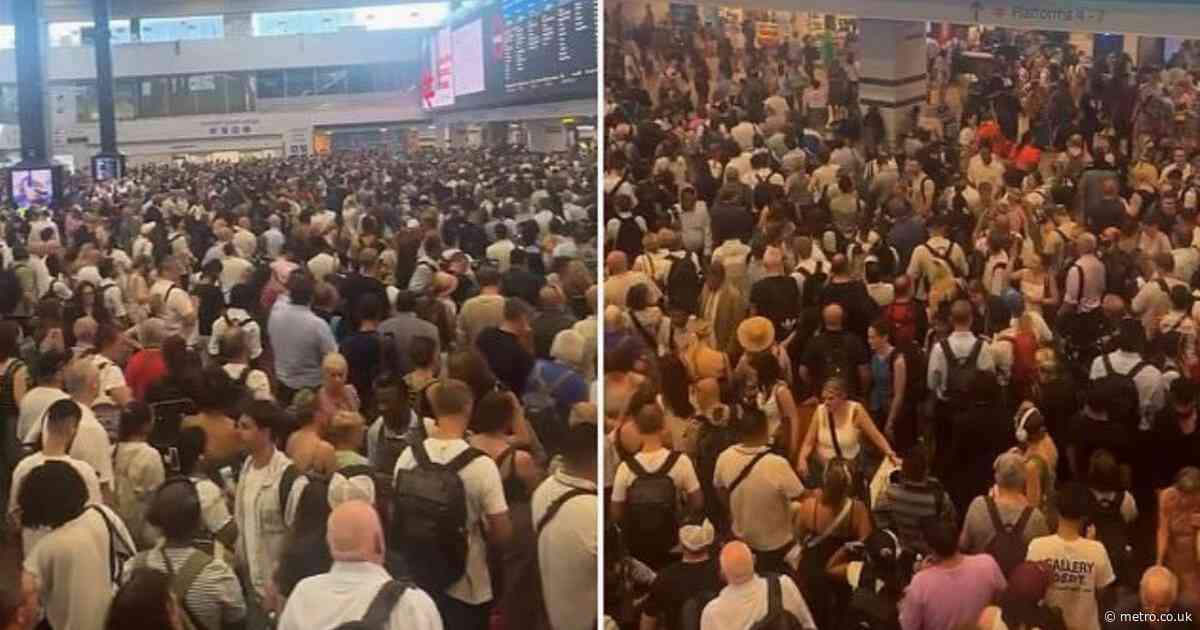 Video: London's Euston Station looks grim with thousands of sweaty commuters stuck