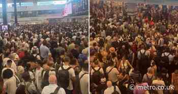 Video: London's Euston Station looks grim with thousands of sweaty commuters stuck