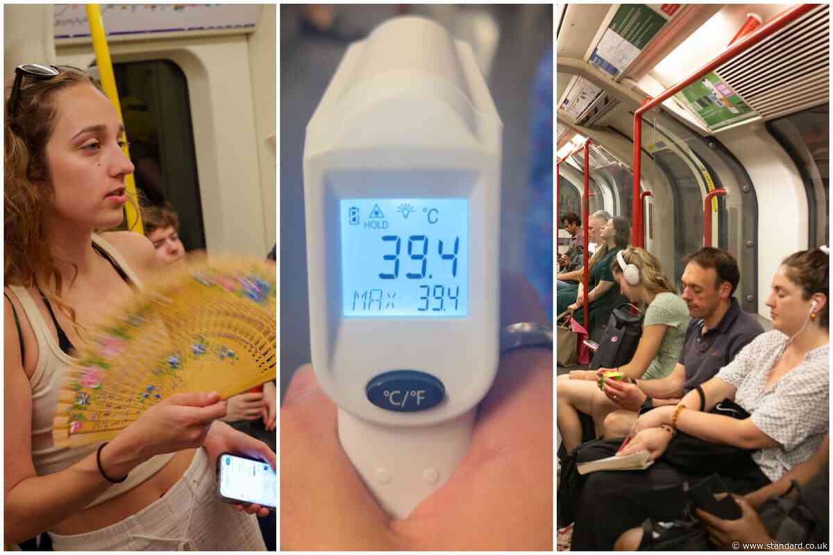 How hot on the Tube? 'Hellish' temperatures on London Underground revealed as passengers suffer in heatwave