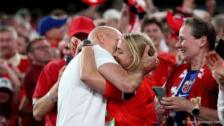 Norway coach's touching moment with wife after World Cup win naturally opens door for his hot daughter