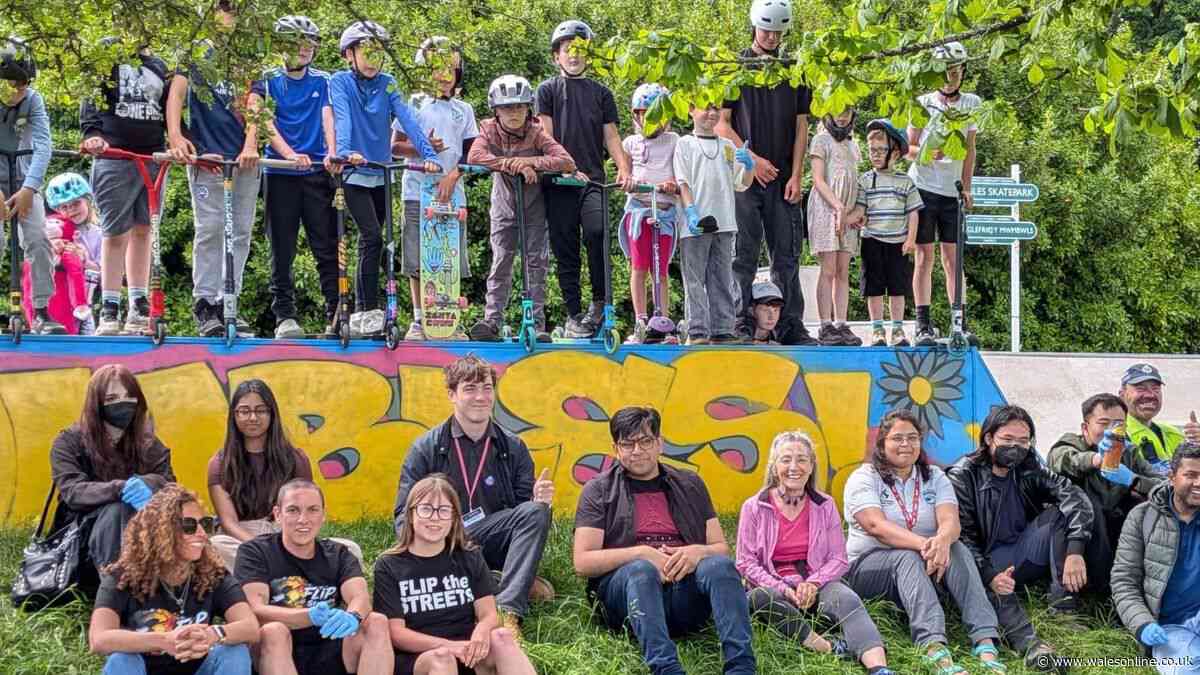 Mumbles skatepark gets colourful new look as police get involved