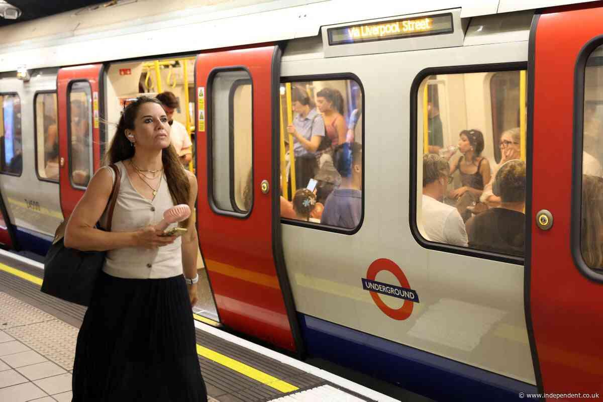 Tube temperatures near 40C as commuters brave heatwave: 'It's hotter than South Africa'