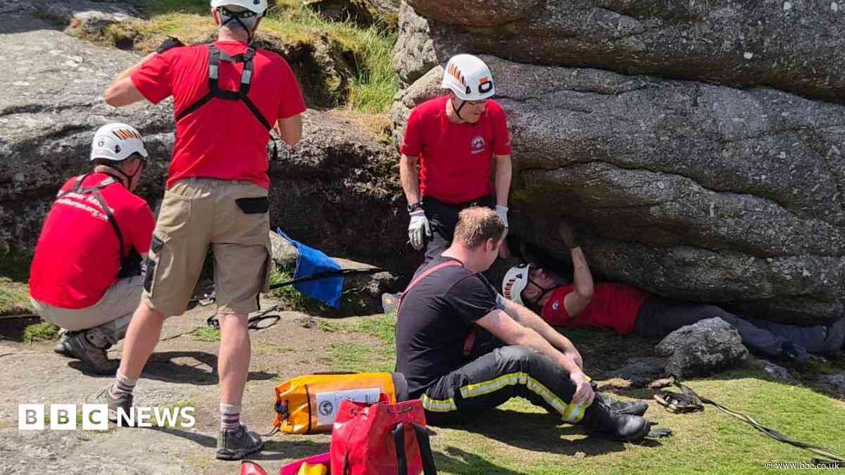 Girl freed after three-hour rescue at beauty spot