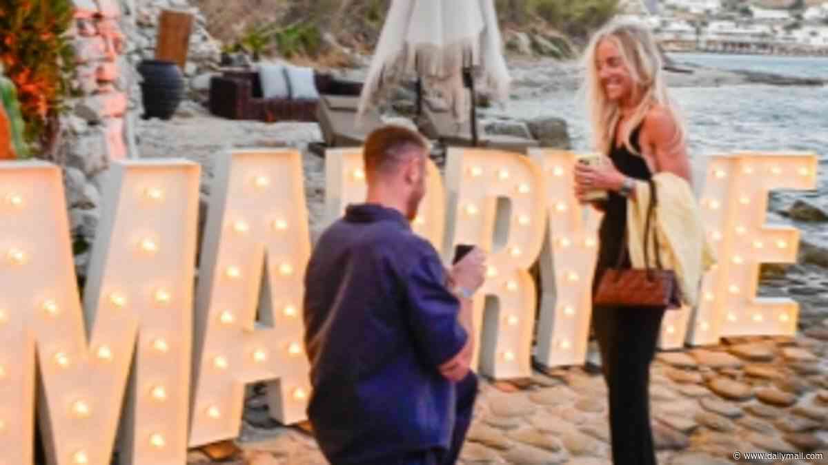 England footballer Alex Greenwood is engaged: Lioness shows off her ring after romantic beach proposal from childhood sweetheart boyfriend Jack O'Connell