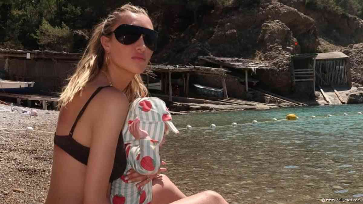 Sophie Habboo shows off her incredible figure in a bikini in sweet snaps with baby son Ziggy from trip to Mallorca for MIC co-star Emily Blackwell's wedding