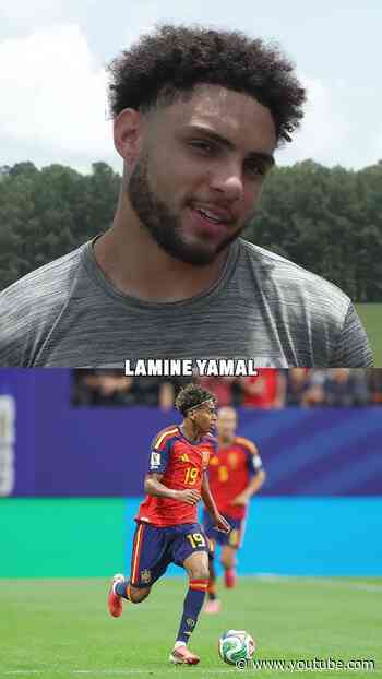 Drake London is watching the greatness of Lamine Yamal during the World Cup #worldcup #lamineyamal