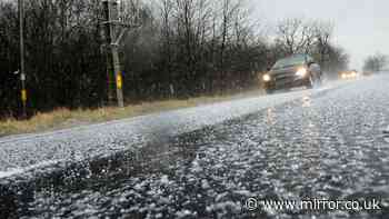 Met Office issues new thunderstorm warning as 31 areas face 4cm-wide hail – list