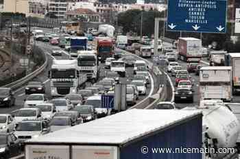 L’autoroute A8 très engorgée ce jeudi en milieu de matinée : 16 km de bouchons et d’importants ralentissements