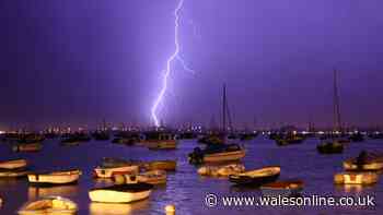 Met Office issues ten-hour thunderstorm warnings for 20 areas of Wales
