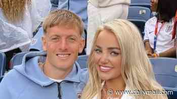 Megan Pickford treats England goalie husband Jordan to a £455 Louis Vuitton football-themed wallet as she enjoys a New York shopping spree, treats her kids to corn dogs and gives a glimpse inside their lavish hotel suite