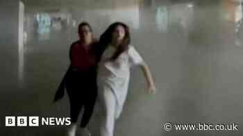Watch: Moment earthquakes hit airport and buildings in Caracas