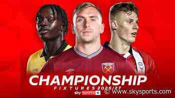 West Ham visit Burnley on opening Championship weekend - every game live on Sky