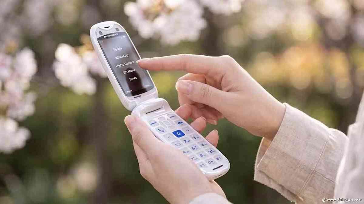 Talk about a blast from the past! Commodore unveils a Y2K-inspired flip phone with texting, maps and music - but NO social media