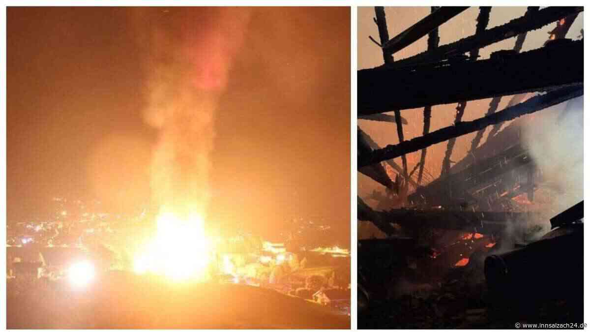 Flammeninferno in Tirol – mehr als 200 Feuerwehrler über Stunden im Einsatz