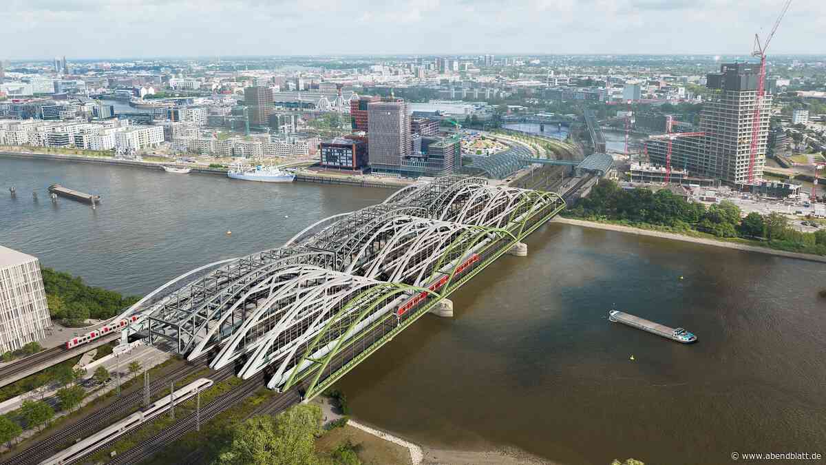 Neubau Norderelbbrücke: Züge über provisorische Freihafenelbbrücke umgeleitet