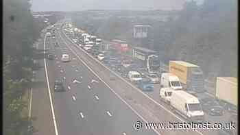 M4 caravan crash sparks major delays near Bristol