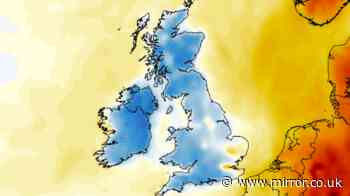 UK weather maps show 54 counties plunging below 10C as heatwave ends – full list