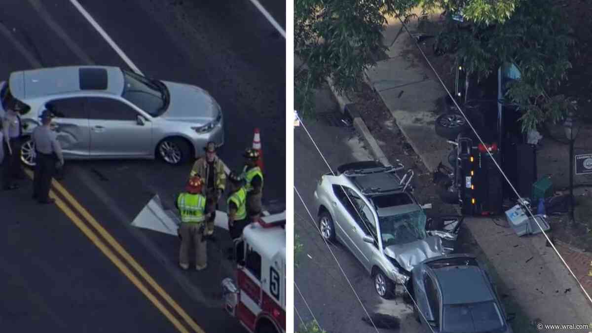 Driver crashes stolen SUV before stealing witness' truck and crashing again in Raleigh, SHP says