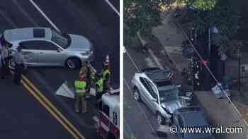 Driver crashes stolen SUV before stealing witness' truck and crashing again in Raleigh, SHP says