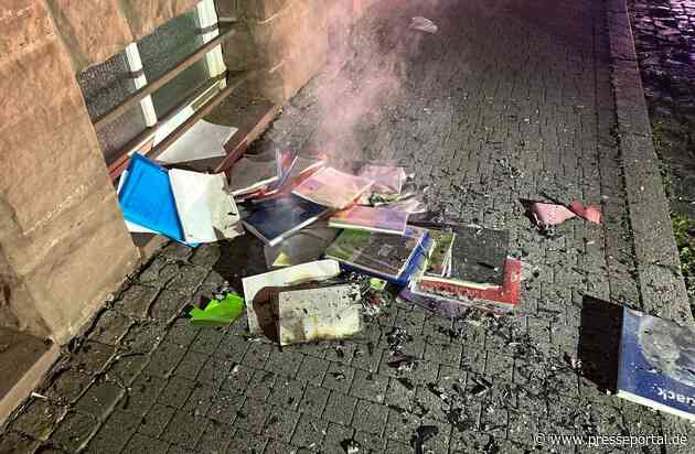 LPI-NDH: Nächtlicher Feuerwehreinsatz an Schule - Bücher geraten in Brand